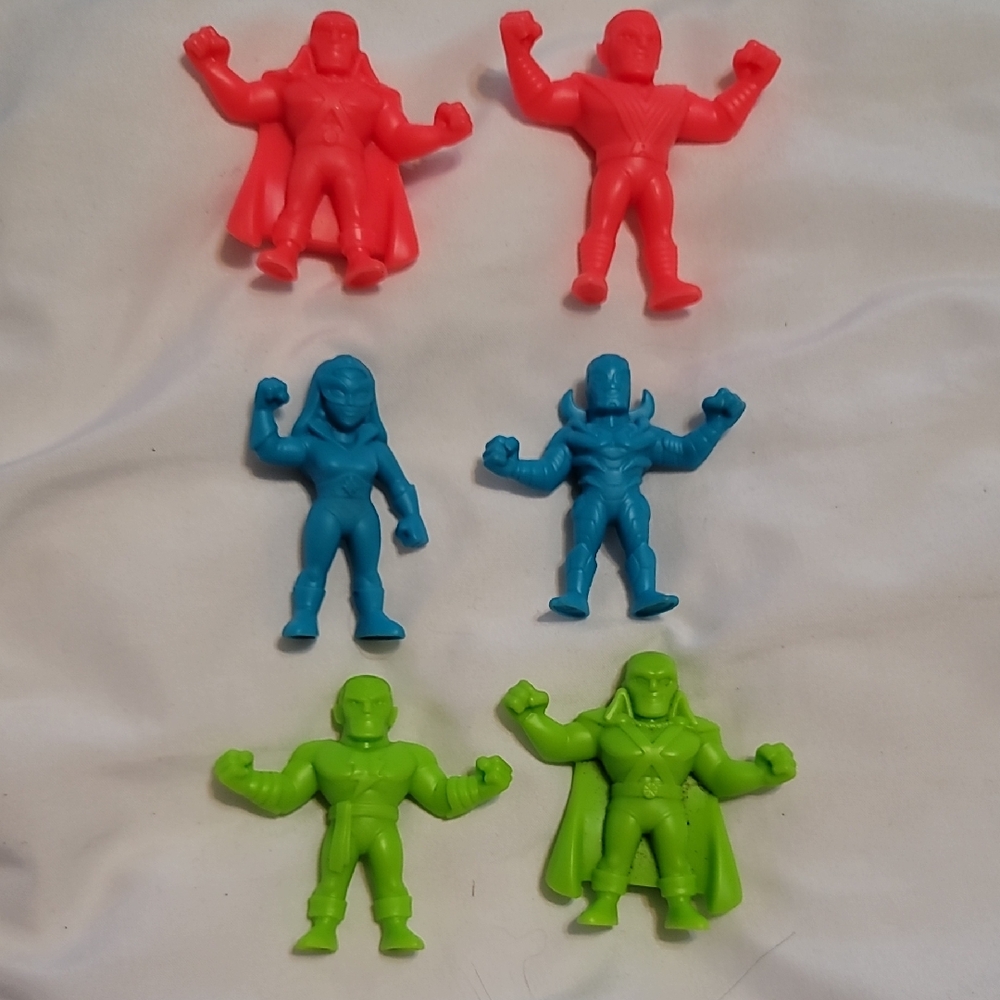 Superhero Action Figures Set - Red, Blue, Green